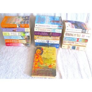 Romance Novel Book Lot 18 Paperback Nora Roberts Robyn Carr Danielle Steel Woods